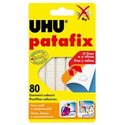 Pastilhas Bi-adesivas Patafix UHU Branco 80un 1071200