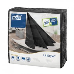 Guardanapos 39x39 1Fl Preto TORK Linstyle 50un 651478726P