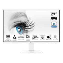 \Monitor MSI PRO MP273AW 27\\\"FHD 100Hz 1ms Frameless IPS,A.Glare,L.B.Light,HDMI,DP,VGA,C/Col2x2W White\"" 9S6-3PB4CH-085"""