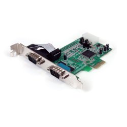 StarTech.com 2 Port Native PCI Express RS232 Serial Adapter Card with 16550 UART (PEX2S553) - Adaptador serial - PCIe baixo per