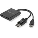 StarTech.com 2-Port Multi Monitor Adapter, DisplayPort 1.2 MST Hub, Dual 4K 30Hz or 1080p, USB Bus Powered, Video Splitter for 