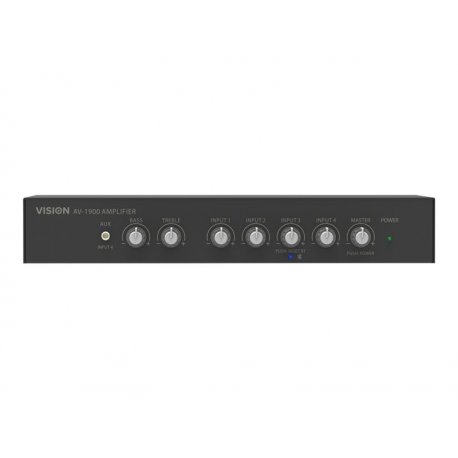 VISION Professional Digital Audio Mixer Amplifier - LIFETIME WARRANTY - 2 x 50w (RMS @ 8 Ohms) - RS-232 - Bluetooth (renameable