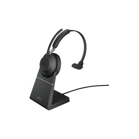 Jabra Evolve2 65 MS Mono - Auscultadores - no ouvido - convertível - bluetooth - sem fios - USB-A - isolamento de ruído - preto