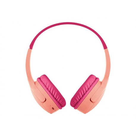 Belkin SoundForm Mini - Auscultadores supra-aurais com microfonoe - no ouvido - com cabo - macaco de 3,5 mm - rosa AUD004BTPK