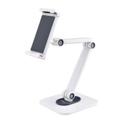 StarTech.com Adjustable Tablet Stand for Desk, Desk/Wall Mountable, Supports Up to 2.2lb, Universal Tablet Stand Holder for Des