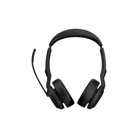 Jabra Evolve2 55 MS Stereo - Auscultadores - no ouvido - bluetooth - sem fios - cancelamento de ruído activo - USB-A - preto - 