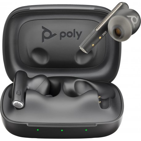 Poly Voyager Free 60 UC - Auscultadores sem fios com microfonoe - intra-auricular - bluetooth - cancelamento de ruído activo - 