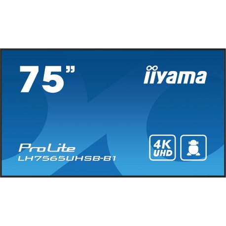 iiyama ProLite LH7575UHS-B1AG - 75" Classe Diagonal ecrã LCD com luz de fundo LED - sinalização digital - com leitor multimédia