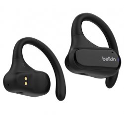 Belkin SoundForm ClearFit - Auscultadores sem fios com microfonoe - orelha aberta - montagem sobre a orelha - bluetooth - preto