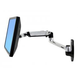 Ergotron LX - Kit de montagem (montagem de parede, braço do monitor) - para visor LCD - alumínio - alumínio polido - tamanho de