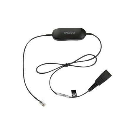 Jabra Smart Cord - Cabo de auricular - preto - para Cisco IP Phone 78XX, BIZ 2300, Mitel 74XX, Dialog 42XX, 44XX, 5446, Snom 71