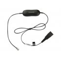 Jabra Smart Cord - Cabo de auricular - preto - para Cisco IP Phone 78XX, BIZ 2300, Mitel 74XX, Dialog 42XX, 44XX, 5446, Snom 71