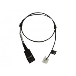 Jabra - Cabo de auricular - Quick Disconnect para RJ-45 - 50 cm - para BIZ 2300, 2400, Siemens OpenStage 30, 40, 40T, 60, 80, 8