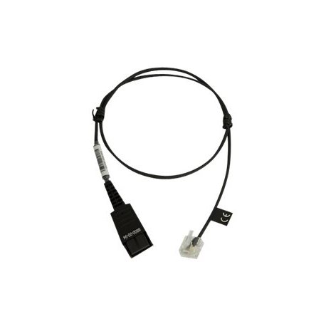 Jabra - Cabo de auricular - Quick Disconnect para RJ-45 - 50 cm - para BIZ 2300, 2400, Siemens OpenStage 30, 40, 40T, 60, 80, 8