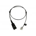 Jabra - Cabo de auricular - Quick Disconnect para RJ-45 - 50 cm - para BIZ 2300, 2400, Siemens OpenStage 30, 40, 40T, 60, 80, 8