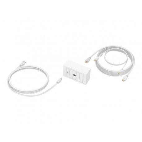 VISION Techconnect Modular AV Faceplate with cables - LIFETIME WARRANTY - 5 metre cables - 4K at 60 Hz - Simple pack for instal