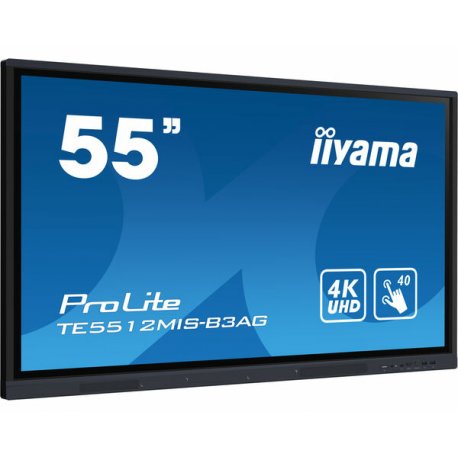 iiyama ProLite TE5512MIS-B3AG - 55" Classe Diagonal (54.6" visível) ecrã LCD com luz de fundo LED - sinalização digital interat