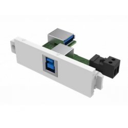 VISION Techconnect Modular AV Faceplate - LIFETIME WARRANTY - USB C module - "C" 3.1 type socket on the front - One tail with 1