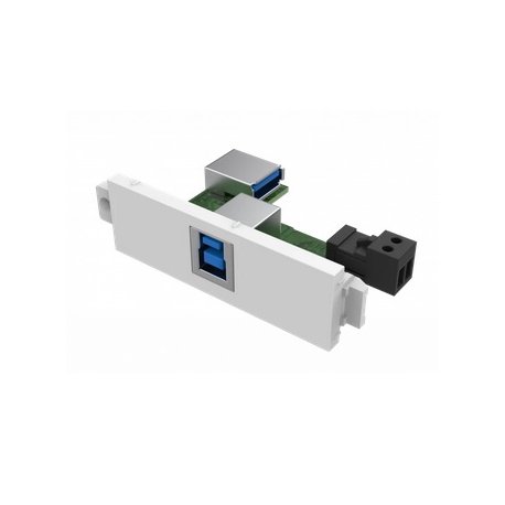 VISION Techconnect Modular AV Faceplate - LIFETIME WARRANTY - USB C module - "C" 3.1 type socket on the front - One tail with 1