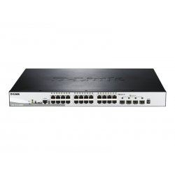 D-Link DGS 1510-28XMP - Interruptor - L3 - inteligente - 24 x 10/100/1000 (PoE+) + 4 x 10 Gigabit SFP+ - desktop, montável em t