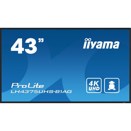 iiyama ProLite LH4375UHS-B1AG - 43" Classe Diagonal (42.5" visível) ecrã LCD com luz de fundo LED - sinalização digital - com l