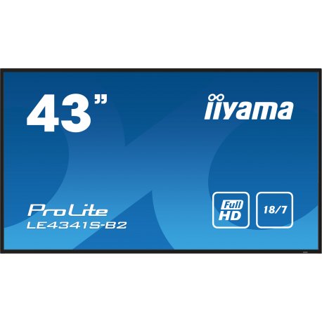 iiyama ProLite LE4341S-B2 - 43" Classe Diagonal (42.5" visível) ecrã LCD com luz de fundo LED - sinalização digital - 1080p 192