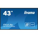 iiyama ProLite LE4341S-B2 - 43" Classe Diagonal (42.5" visível) ecrã LCD com luz de fundo LED - sinalização digital - 1080p 192