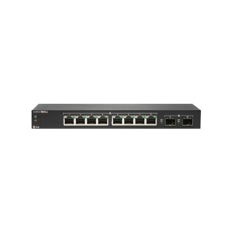 SonicWall Switch SWS12-8 - Interruptor - Administrado - 8 x 10/100/1000 + 2 x Gigabit SFP - desktop 02-SSC-2462