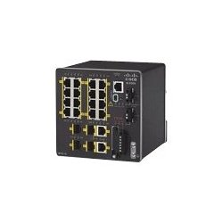 Cisco Industrial Ethernet 2000 Series - Interruptor - Administrado - 16 x 10/100 + 2 x combo Gigabit SFP + 2 x Fast Ethernet SF