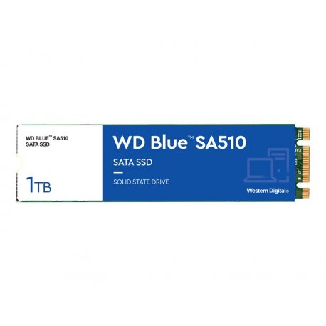 WD Blue SA510 WDS100T3B0B - SSD - 1 TB - interna - M.2 2280 - SATA 6Gb/s - azul WDS100T3B0B