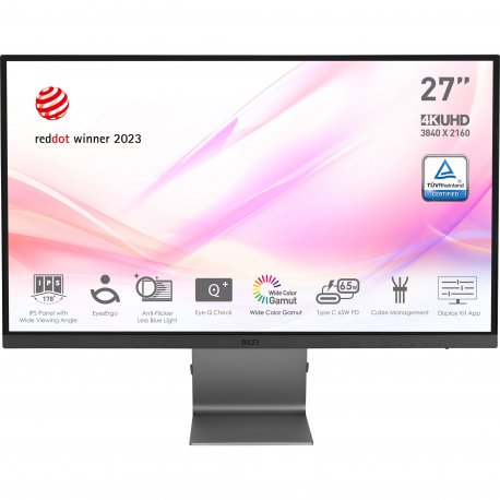 MONITOR MSI MODERN MD271UL 27P IPS /2K/ 3840 x 2160/ 60HZ/ 4MS/ 2 X HDMI/ DP 9S6-3PB8CH-005