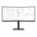 Lenovo ThinkVision T34w-30 - Monitor LED - curvo - 34" - 3440 x 1440 UWQHD - VA - 350 cd/m² - 3000:1 - 4 ms - HDMI, DisplayPort