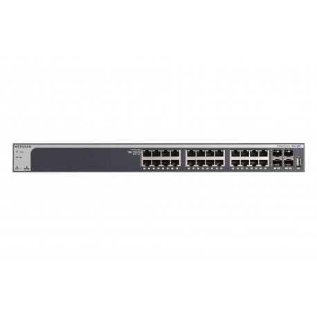 NETGEAR Smart XS728T - Interruptor - L3 Lite - inteligente - 24 x 10GBase-T + 4 x 10 Gigabit SFP+ - desktop, montável em trilho