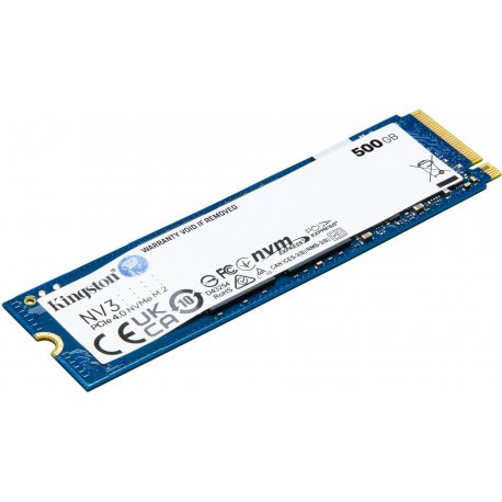 Kingston NV3 - SSD - 500 GB - interna - M.2 2280 - PCIe 4.0 x4 (NVMe) SNV3S/500G