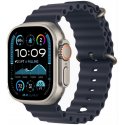 Apple Watch Ultra 2 - 49 mm - titanium natural - relógio inteligente Com Correia Oceano - fluoroelastómero - marinha - tamanho 