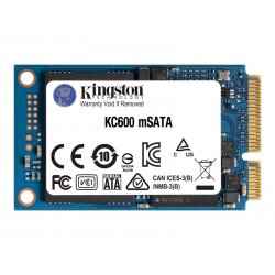 Kingston KC600 - SSD - encriptado - 512 GB - interna - mSATA - SATA 6Gb/s - 256-bits AES - TCG Opal Encryption, Self-Encrypting