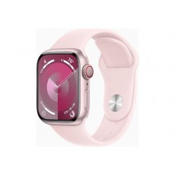 Apple Watch Series 9 (GPS + Cellular) - 41 mm - alumínio rosa - relógio inteligente Com banda de desporto - fluoroelastómero - 