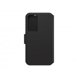 OtterBox Strada Series Via - Retail - capa flip cover para telemóvel - synthetic material - preto noite - para Samsung Galaxy S