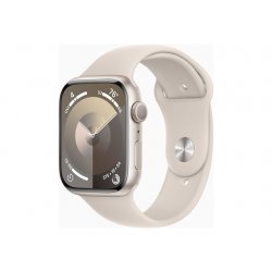 Apple Watch Series 9 (GPS) - 45 mm - alumínio estrelado - relógio inteligente Com banda de desporto - fluoroelastómero - luz da