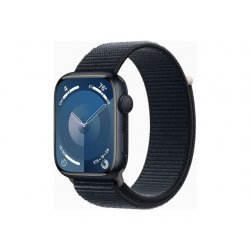 Apple Watch Series 9 (GPS) - 45 mm - alumínio meia-noite - relógio inteligente Com fita desportiva - nylon macio de camada dupl