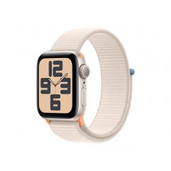 Apple Watch SE (GPS) - 2.ª geração - 40 mm - alumínio estrelado - relógio inteligente Com fita desportiva - nylon - luz das est