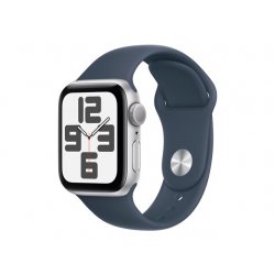 Apple Watch SE (GPS) - 2.ª geração - 40 mm - alumínio prata - relógio inteligente Com banda de desporto - fluoroelastómero - az