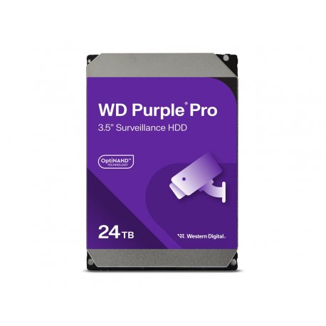 WD Purple Pro WD240PURP - Disco rígido - 24 TB - vigilância, vídeo inteligente - interna - 3.5" - SATA 6Gb/s - 7200 rpm - buffe