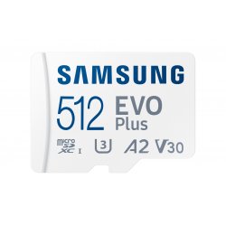 MicroSD SAMSUNG 512GB Evo Plus UHS-I SDHC U1 V10 A1 c/adaptador MB-MC512SA/EU