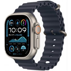 Apple Watch Ultra 2 - 49 mm - titanium natural - relógio inteligente Com Correia Oceano - fluoroelastómero - marinha - tamanho 