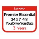 Lenovo Essential Service + YourDrive YourData + Premier Support - Contrato extendido de serviço - peças e mão de obra - 3 anos 