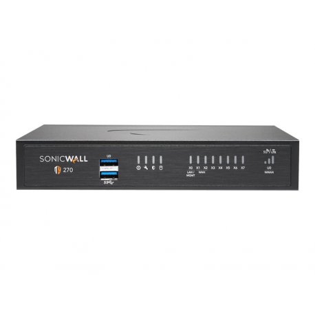 SonicWall TZ270 - Essential Edition - dispositivo de segurança - 1GbE - SonicWALL Secure Upgrade Plus Program (opção de 3 anos)