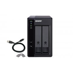 QNAP TR-002 - Matriz de disco rígido - 2 baias (SATA-600) - USB 3.1 Gen 2 (externo) TR-002