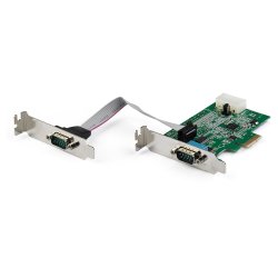 StarTech.com 2-port PCI Express RS232 Serial Adapter Card, PCIe RS232 Serial Host Controller Card, PCIe to Serial DB9 COM Ports