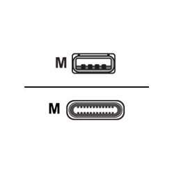 USB 3 type angled C to A cable 2.0m 7090043790276